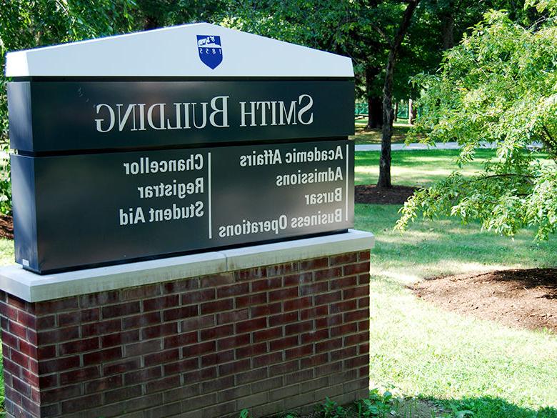 Sign outside the Smith Building at Penn State Altoona